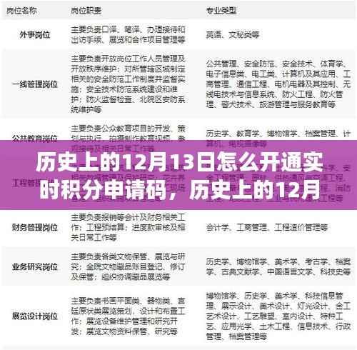 历史上的12月13日实时积分申请码深度解析与评测,开通及评测指南