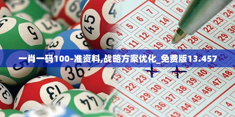 一肖一码100-准资料,战略方案优化_免费版13.457