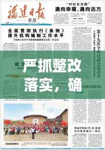 严抓整改落实,确保实效,整改措施执行监督与成效保障